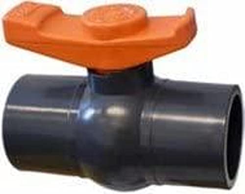 AquaForte PVC Kugelhahn ohne Überwurf 63 mm, grau, 12.0 x 14.0 x 7.5 cm von AquaForte