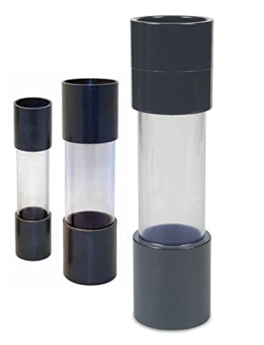 AquaForte Sichtglas mit Klebemuffe 50 mm Installationszubehör, grau, 25.0 x 5.0 x 5.0 cm von AquaForte