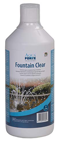 AquaForte Fountain Clear 1 Liter, Verhindert Algen und Kalkprobleme. Geeignet für Teiche ohne Fische und Pflanzen, Reinigt die Oberfläche bei langanhaltender Wirkung von AquaForte