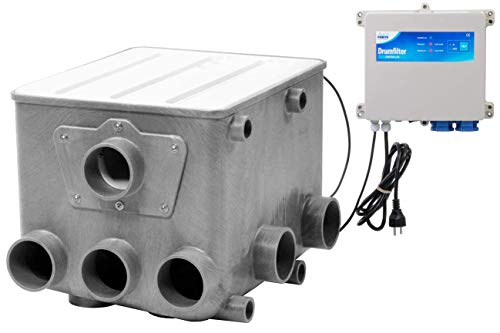 AquaForte Trommelfilter inklusiv weißem Deckel und Kontroller, Kunststoff, blau, 50.0 x 70.0 x 43.0 cm von AquaForte