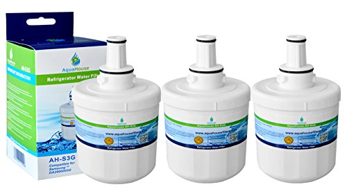 3x AH-S3G kompatibel Wasserfilter für Samsung Kühlschrank DA29-00003G, HAFCU1 / XAA, HAFIN2 / EXP, DA97-06317A von AquaHouse
