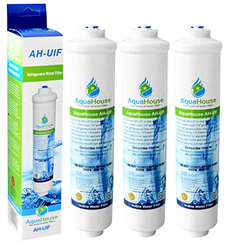 3x AquaHouse UIFA Kompatibel Filter passend für AEG Electrolux, Bosch, Bauknecht, Neff, Siemens, Hotpoint Kühlschränke mit externem Wasserfilter DD-7098/497818 von AquaHouse