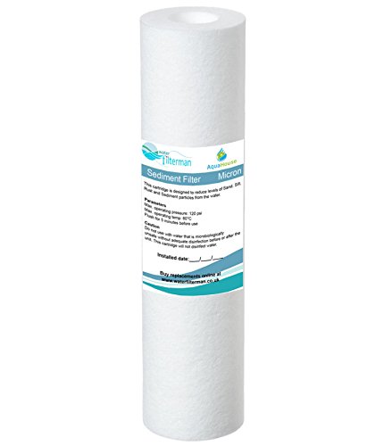 AquaHouse 10" Zoll Sediment Wasserfilter für Umkehrosmose, Wassermast & Partikelfilter, passend für Standard 10" Filtergehäuse - 5 Mikron von AquaHouse