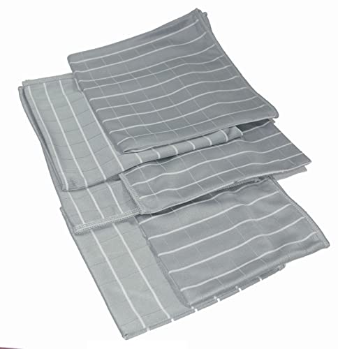 Aqua Laser Bambus Mikrofaser Glas - und Fenstertücher, Poliertuch 6er Set(Anthrazit) von Aqua Laser
