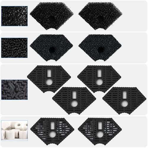 AquaMiracle Schildkröte Aquarium Filter Ersatzschwamm, Schildkröte Filter Ersatzteile, inklusive 2 x grober Schwamm, 2 x feiner Schwamm, 2 x Keramikringe & 4 x Aktivkohle, für 30-60 Gallonen AquaMiracle Schildkröte Aquarium Filter Ersatzschwamm, Schildkröte Filter Ersatzteile, inklusive 2 x grober Schwamm, 2 x feiner Schwamm, 2 x Keramikringe & 4 x Aktivkohle, für 30-60 Gallonen von AquaMiracle