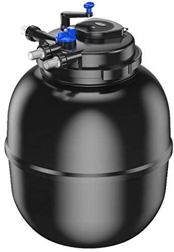 AquaOne Druckteichfilter CPF-75000 I Teichfilter für Teiche bis 100.000 Liter I Bio Teich Filter inkl.55 Watt UVC Klärer mit Kurbelreinigung I schwebealgenfreies klares Wasser von AquaOne