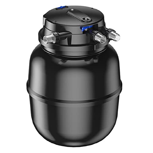 AquaOne Druckteichfilter CPU-50000 I Teichfilter für Teiche bis 80.000 Liter I Bio Teich Filter inkl.55 Watt UVC-Klärer mit automatischer Reinigung und Zeitschalter von AquaOne