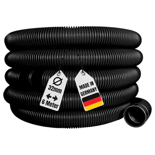 AquaOne Poolschlauch 32mm schwarz I Hochwertiger Pool Schlauch für Garten & Schwimmbad I Solarschlauch I Schwimmbadschlauch I Saugschlauch I Pumpenschlauch I Flexibel Wasserschlauch (6 Meter) von AquaOne