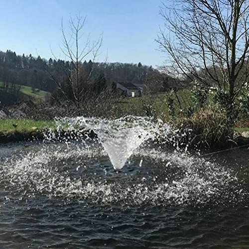 AquaOne Teich Fontäne COP-10000 90W I Schwimmende Teichfontäne 20000 L/h I Wassersäule in der Höhe von 1m und Durchmesser ca. 3m I Springbrunnen für Gartenteich Schwimmteich Pool von AquaOne