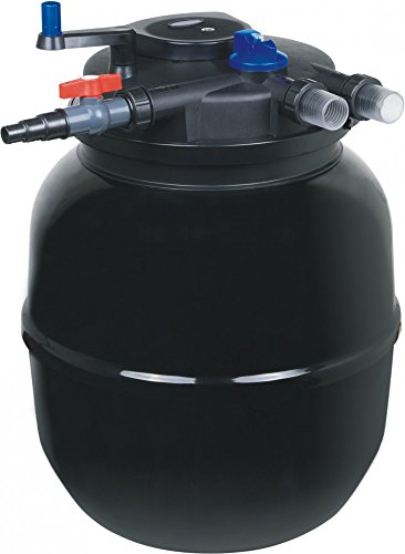 AquaOne Druckteichfilter CPF-50000 I Teichfilter für Teiche bis 80.000 Liter I Bio Teich Filter inkl.55 Watt UVC Klärer mit Kurbelreinigung I schwebealgenfreies klares Wasser von AquaOne