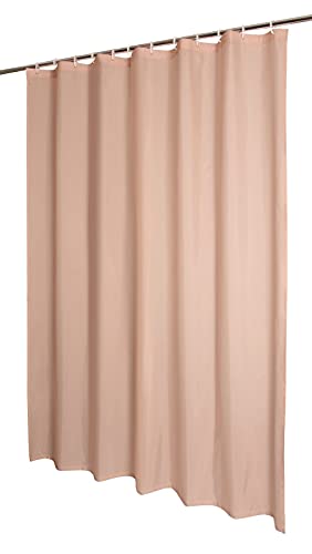 'aquaSu® Duschvorhang Embosa Lachs, Antibakteriell, Anti-Schimmel, Mit Beschwerungsband, 180 x 200 cm von aquaSu