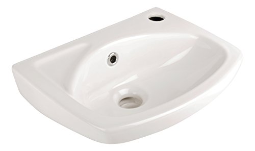 'aquaSu® Lucanti Handwaschbecken I Waschbecken Gäste-WC I Waschtisch 35 cm I Weiß von aquaSu