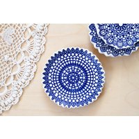 Keramik Seifenschale | Seifenhalter Badezimmer Dekor Home Geschenk Rustikales Lacy Design von AquaTerraCeramics