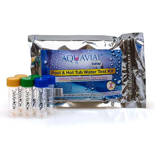 AQUAVIAL Swim Wasser Test Analyse 2 x 3 Set Swimming Pool Teich SPA Wassertest Bakterien Pseudomonas Coliforme Schnelltest Wasser Wassertester Wasserqualität Tester für Zuhause von AquaVial