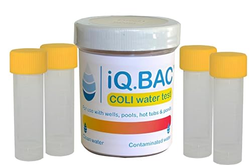 iQ.BAC Wasser-Test-Kits für E. Coli und Coliform Bacteria Detection 4er-Pack Hochempfindlicher Wassertest für Pool Brunnen Trinkwasser Test mit EPA-Standards und recycelte Verpackung von AquaVial