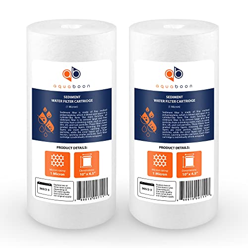 Aquaboon Sediment-Wasserfilterkartusche, 25,4 cm, groß, blau, kompatibel mit W15-PR, HD-950, WFHD13001B, GXWH35F, GXWH30C, HF45-10BLBK10PR von Aquaboon