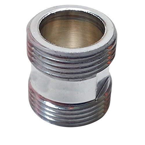 M15 Doppelnippel M15x1 Aussengwinde auf beiden Seiten, verchromtes Edelmessing, 15 mm lang, M15 x 1 Gewinde oft bei Vola, Herzberg, Jado oder einem Geschirrbrauseschlauch, Feingewinde von Aquadea