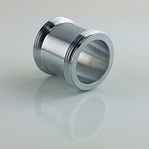 M22 AG x M22,5 AG lang, chrom, Gewinde Adapter M22,5x1 Außengewinde auf M22x1 Außengewinde Übergang CHROM f. Perlstrahler Gewinde am Wasserhahn, Made in Europe von Aquadea