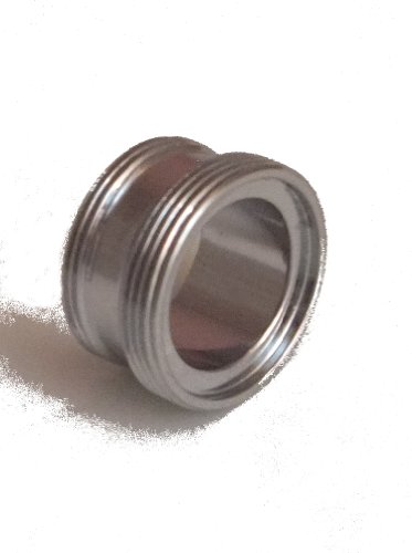 M22 AG x M24 AG, extra lang, chrom, Gewinde Adapter M22 Aussengewinde auf M24 AG extra lang CHROM für Perlstrahler Gewinde am Wasserhahn. Ideal um einen Aquadea Übertischfilter oder Kristall-Trinkwasserwirbler leichter anschließen zu können. von Aquadea