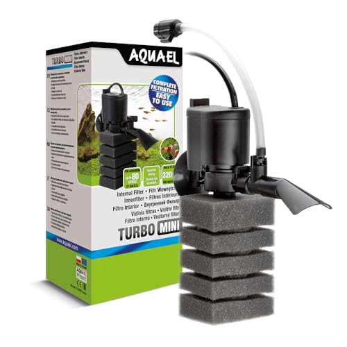 Filter Turbo Mini – Kraft im Miniaturformat | Leistungsstarker und langlebiger Innenfilter für Süßwasseraquarien <80 l | 320 l/h | 4,4 W Filter Turbo Mini – Kraft im Miniaturformat | Leistungsstarker und langlebiger Innenfilter für Süßwasseraquarien <80 l | 320 l/h | 4,4 W von Aquael