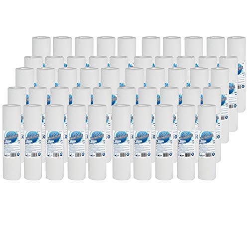 50 x schmelzgeblasenes 10 Mikron Polypropylen 25,4 x 6,3 cm Filterpatrone zur Sedimentabsorption von Sand, Schlick, Rost und Schwebeteilchen aus Trinkwasser 50 x schmelzgeblasenes 10 Mikron Polypropylen 25,4 x 6,3 cm Filterpatrone zur Sedimentabsorption von Sand, Schlick, Rost und Schwebeteilchen aus Trinkwasser von Aquafilter