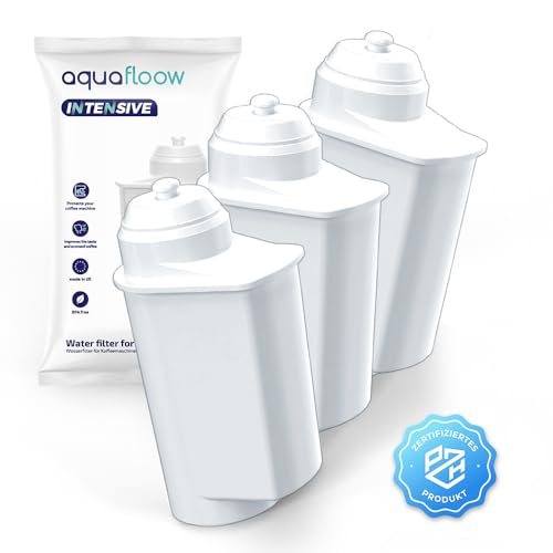 Aquafloow 3x Ersatz Wasserfilter für Kaffeevollautomat Bosch, Siemens | Kompatibel mit Siemens EQ Serie, EQ 6, TZ70003, TCZ7003 & Bosch TCZ7003, TCZ7033, 467873 | Ersatzwasserfilter Brita Intenza von Aquafloow