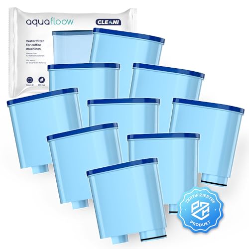 Aquafloow 9x Wasserfilter CLEANI für Saeco und Philips Kaffeevollautomaten | Kompatibel mit Philips AquaClean CA6903/10 CA6903/22 CA6903 Kalkfilter, Filterpatrone für Saeco und Philips Kaffeemaschinen von Aquafloow