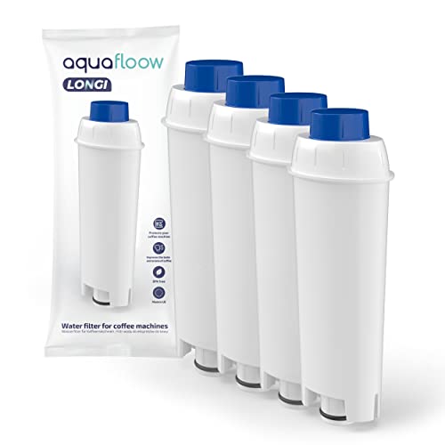 Aquafloow Wasserfilter Ersatz für DeLonghi DLSC002, SER3017 & 5513292811 Kaffeemaschinen - einschließlich Versionen der ECAM, ESAM, ETAM Serie (4er Pack) von Aquafloow