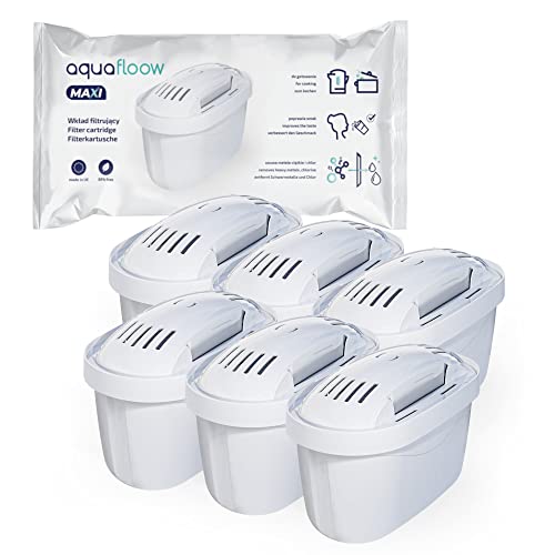 Aquafloow Wasserfilter kartuschen kompatibel mit BRITA Maxtra+, Style, Marella, Elemaris, XL, Fun (6er Pack) von Aquafloow