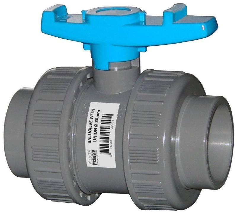 Aquaforte Kugelhahn Aquaforte Kugelhahn PVC mit beiseitigen Klebemuffe 20/25/32/40/50/63 von Aquaforte