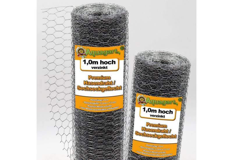 Aquagart Hasendraht 20m Sechseckgeflecht HühnerKaninchendraht Hasendraht 100cm, (1-St) von Aquagart