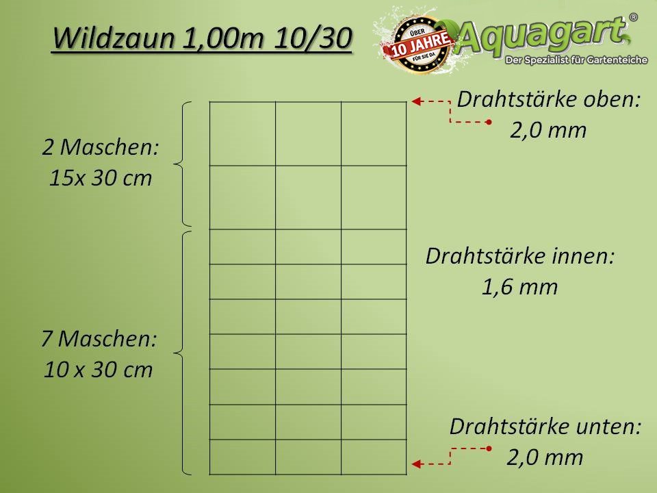 Aquagart Profil 300m Wildzaun Forstzaun Knotengeflecht 100/10/30+ Z-Profil Zaunpfosten von Aquagart