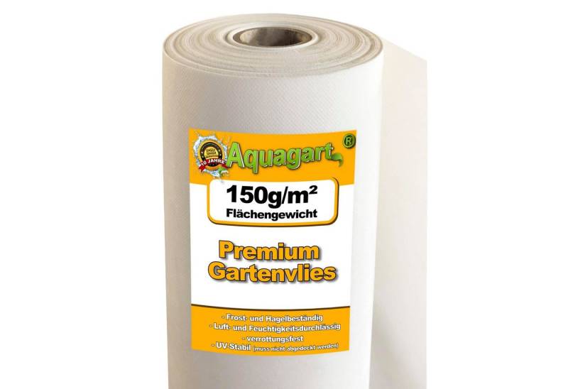 Aquagart Unkrautvlies 10m² Gartenvlies Unkrautvlies Mulchvlies 150g/m² weiß 1m breit, (1-St) Aquagart Unkrautvlies 10m² Gartenvlies Unkrautvlies Mulchvlies 150g/m² weiß 1m breit, (1-St) von Aquagart