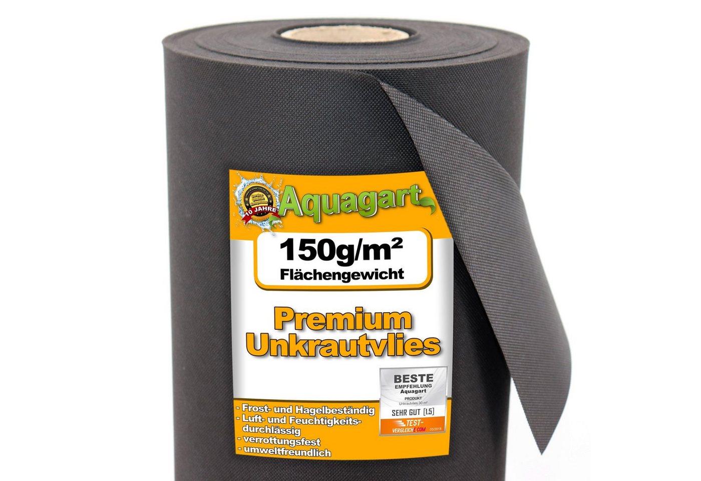 Aquagart Unkrautvlies 6m² Gartenvlies Unkrautvlies Mulchvlies 150g 1,2m breit, (1-St) Aquagart Unkrautvlies 6m² Gartenvlies Unkrautvlies Mulchvlies 150g 1,2m breit, (1-St) von Aquagart
