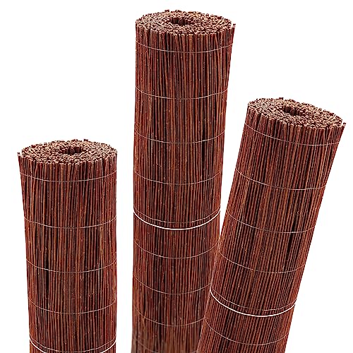 Aquagart Weidenmatte 10m x 100 cm I Sichtschutzmatte aus Weide I Natürlicher Sichtschutz für Garten, Balkon & Terrasse I Weidenzaun mit Drahtumspannung I Sichtschutzzaun von Aquagart