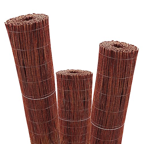 Aquagart Weidenmatte Sichtschutzmatte aus Weide verschiedene Höhen I Natürlicher Sichtschutz für Garten, Balkon & Terrasse I Weidenzaun mit Drahtumspannung I Sichtschutzzaun (20m x 100cm) von Aquagart