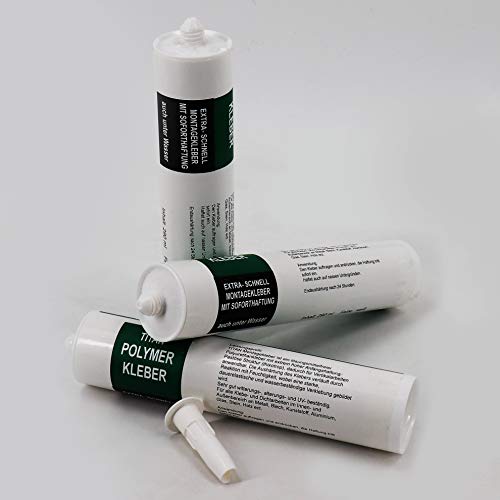 Auqagart 4x Kleber für Teichfolie Ufermatte Steinfolie I Folienkleber wasserbeständig UV-stabil und witterungsbeständig I Professioneller Teichfolienkleber ohne Lösungsmittel I 290ml weiß Auqagart 4x Kleber für Teichfolie Ufermatte Steinfolie I Folienkleber wasserbeständig UV-stabil und witterungsbeständig I Professioneller Teichfolienkleber ohne Lösungsmittel I 290ml weiß von Aquagart