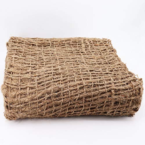 Premium Jute Ufermatte Böschungsmatte von Aquagart I Jutegewebe Jutematte 1,20m breit I Jute Grobmaschig Teichrand Hangsicherung Bewuchsmatte (Jute, 45m) von Aquagart