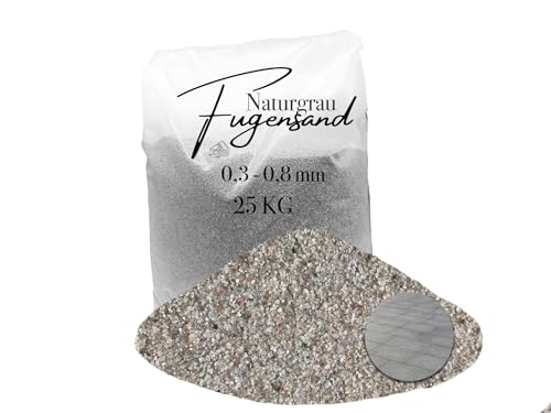 25 kg Fugensand Einkehrsand Quarzsand hellgrau 0,3-0,8 mm für enge Fugen trocken 25 kg Fugensand Einkehrsand Quarzsand hellgrau 0,3-0,8 mm für enge Fugen trocken von Aquagran