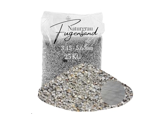 25 kg Fugensand Einkehrsand Quarzsand hellgrau 3,15-5,6 mm für enge Fugen trocken 25 kg Fugensand Einkehrsand Quarzsand hellgrau 3,15-5,6 mm für enge Fugen trocken von Aquagran