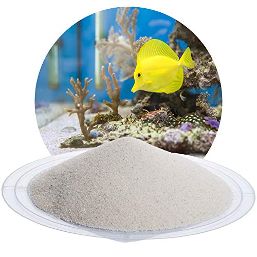 Schicker Mineral Aquariumsand weiß 25 kg, feiner Aquariumkies gewaschen, ungefärbt, kantengerundeter Bodengrund, Kies für Süßwasseraquarien, Meerwasseraquarien, Aquascaping (Ø Körnung: 0,2-0,5 mm) von Schicker Mineral