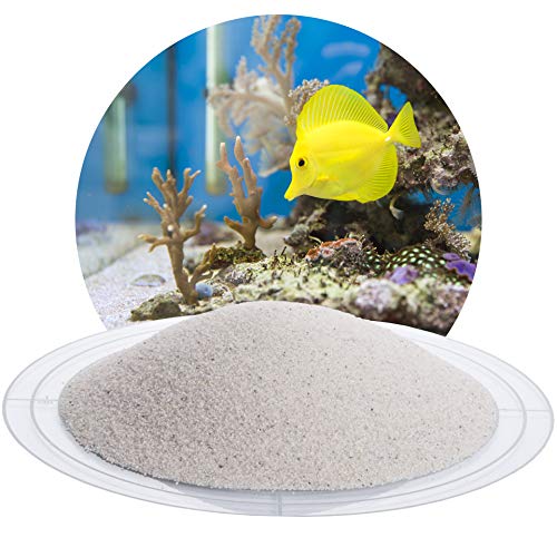Schicker Mineral Aquariumsand weiß 25 kg, feiner Aquariumkies gewaschen, ungefärbt, kantengerundeter Bodengrund, Kies für Süßwasseraquarien, Meerwasseraquarien, Aquascaping (Ø Körnung: 0,4-0,8 mm) von Schicker Mineral