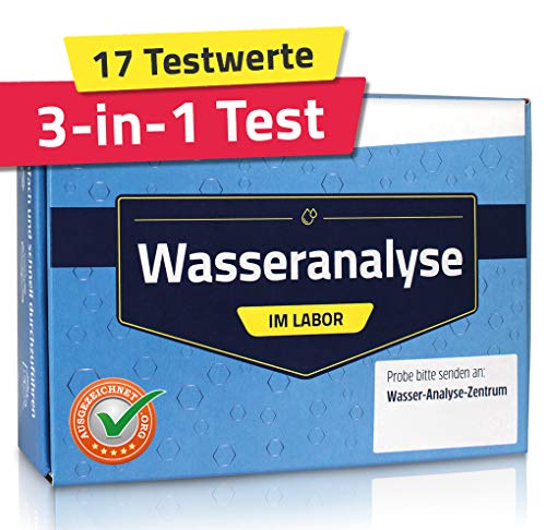 Aquakaiser 3-in-1 Wassertest für Trink- & Leitungswasser – Analyse im Labor auf 17 Testwerte – Probenahme-Set, inkl. Porto von Aquakaiser