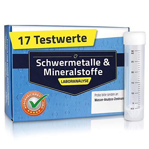 Wassertest auf Schwermetalle, Mineralstoffe, Wasserhärte und andere chemische Stoffe – inkl. Test-Set und Laboranalyse von Aquakaiser