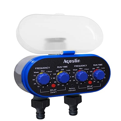 Aqualin Gartenbewässerungscomputer mit Zwei Ausgängen Bewässerungstimer Bewässerungstimer von Aqualin