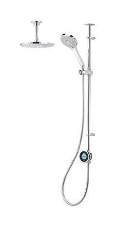 Aqualisa Optic Q Smart Shower (freiliegend) mit verstellbarem Handteil und festem Deckenkopf - für Hochdruck-/Kombi-Boilersysteme von Aqualisa
