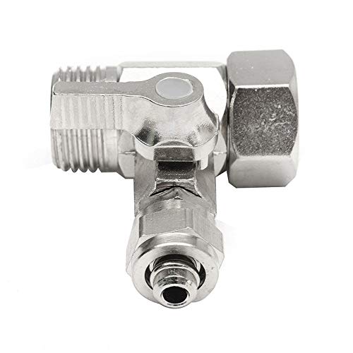 Tee-Verbinder 3/8 x 3/8 x 1/4 Schlauch (6,35mm) Kühlschrankschlauch Wasseranschluß mit Absperrhahn Absperrventil Adapter zum Anschluss von 2 Geräten von AQUALOGIS ultra pure water