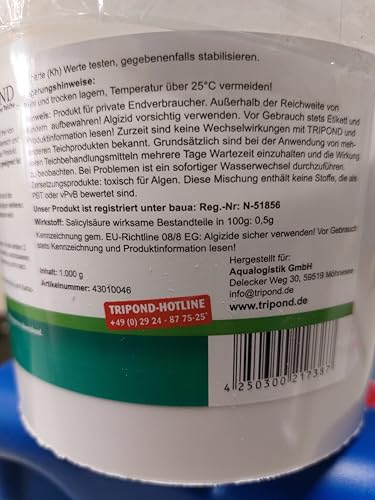 Tripond Fadenalgen Stop effektive und dauerhafte Fadenalgenbekämpfung 1/2,5/5kg Tripond Fadenalgen Stop Fadenalgenstop 1kg von Aqualogistik/ Tripond