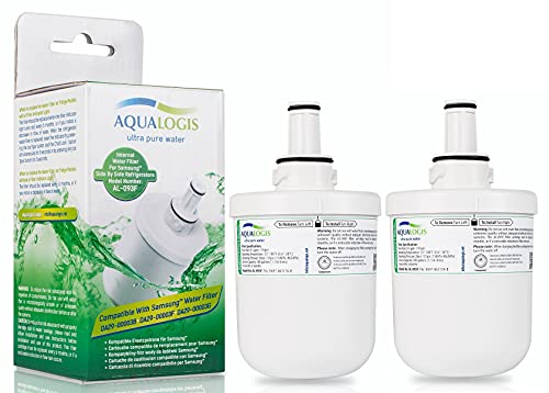 2 x AL-093F Kompatibel Filter ersetzt SAMSUNG Aqua-Pure Plus DA29-00003F / DA29-00003G - (altes Modell) DA29-00003A / DA29-00003B / Kühlschrankfilter von AQUALOGIS ultra pure water