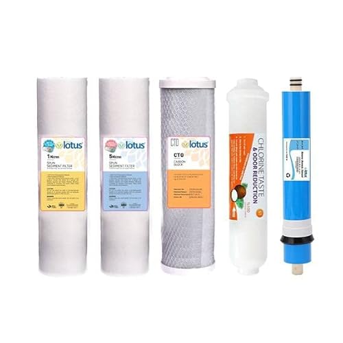 3 Jahre 5 Stufen Umkehrosmose Ersatz Wasserfilter Set 1 mit Membrane 22 tlg. von aqua lotus